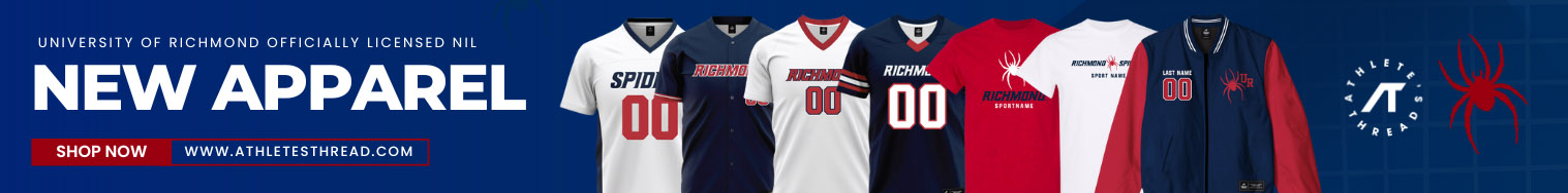 University of Richmond offically licensed NIL New Apparel with Athletes Threads