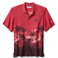 Tommy Bahama Flurry Camp Button Up Polo in Red