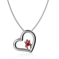 Dayna Designs Sterling Silver Necklace with Mascot and Heart