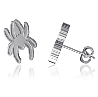 Dayna Designs Sterling Silver Stud Earrings with Silver Mascot