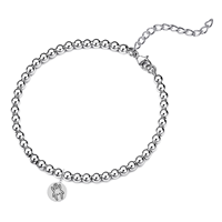 Dayna Designs Sterling Silver Beaded Bracelet with Mascot