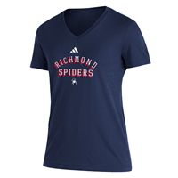 Adidas Ladies Short Sleeve Tee with Richmond Spiders Mascot in Navy
