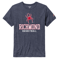 League Tri-Blend Tee with Mascot Richmond Basketball in Navy