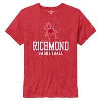 League Tri-Blend Tee with Mascot Richmond Basketball in Red
