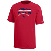 Champion Youth Tee Richmond Football with Mascot in Red