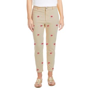 Castaway Nantucket Ladies Cropped Pants with Mascot UR Khaki