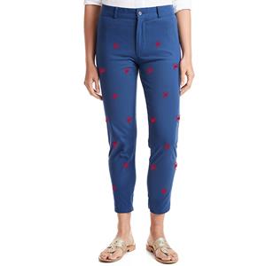 Castaway Nantucket Ladies Cropped Pants with Mascot UR Navy