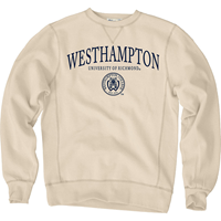 Blue 84 West Hampton University of Richmond Embroidered Crew Neck in Cream