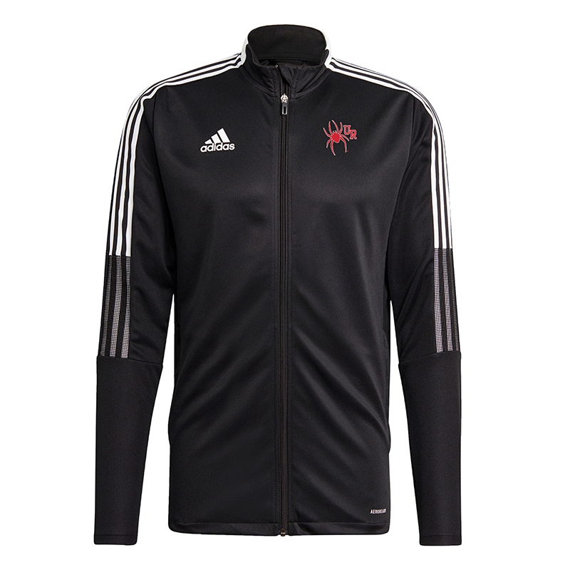 Adidas Track Jacket with Red Mascot UR in Black UR SpiderShop