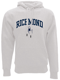 Blue 84 Hoodie with Navy Richmond Mascot Imprinted in Grey