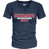 Blue 84 Tri-Blend V-Neck Tee with Richmond Spiders Mom