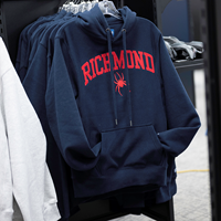 Blue 84 Hoodie with Red Richmond Mascot Imprinted in Navy