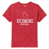 League Tri-Blend Tee with Mascot Richmond Football in Red
