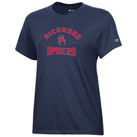 Champion Ladies Tee with Richmond Mascot Spiders in Navy