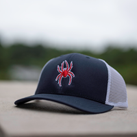 Legacy Youth Trucker Cap with Mascot in Navy and White