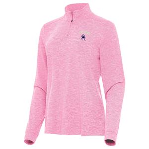 Antigua Ladies 1/4 Zip Mentor with Richmond Mascot on Left Chest in Pink