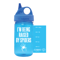 Nalgene 12 oz Sustain Sippie I'm Being Raised by Spiders in Blue