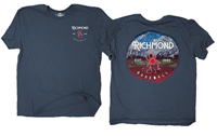 Duck Company Tee with Richmond Est Mascot 1840 Baseball in Navy